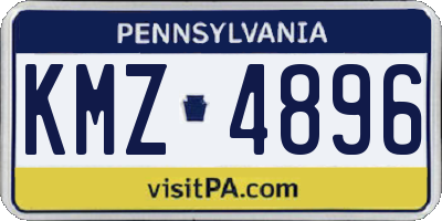 PA license plate KMZ4896
