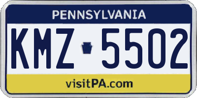 PA license plate KMZ5502