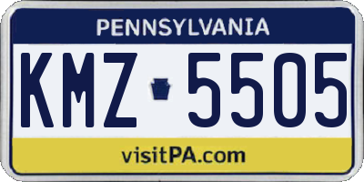 PA license plate KMZ5505