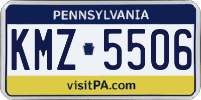PA license plate KMZ5506