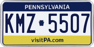 PA license plate KMZ5507