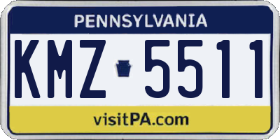 PA license plate KMZ5511