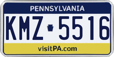 PA license plate KMZ5516