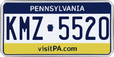PA license plate KMZ5520