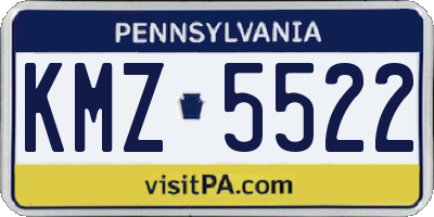PA license plate KMZ5522