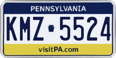 PA license plate KMZ5524