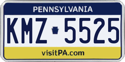 PA license plate KMZ5525