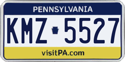 PA license plate KMZ5527