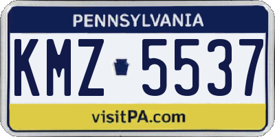 PA license plate KMZ5537