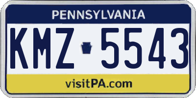 PA license plate KMZ5543