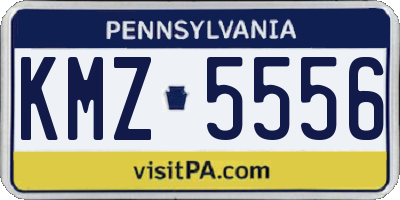 PA license plate KMZ5556