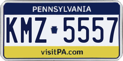 PA license plate KMZ5557