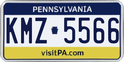 PA license plate KMZ5566