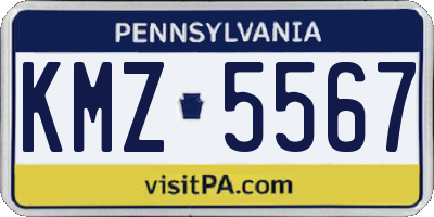 PA license plate KMZ5567