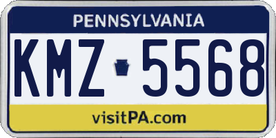 PA license plate KMZ5568