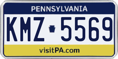 PA license plate KMZ5569