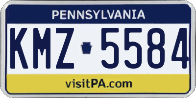 PA license plate KMZ5584