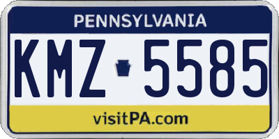 PA license plate KMZ5585