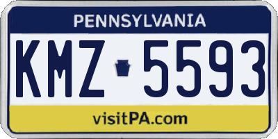 PA license plate KMZ5593