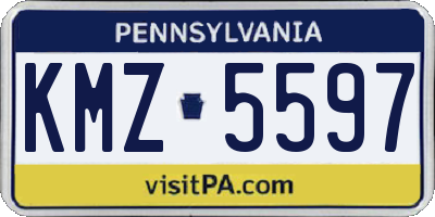 PA license plate KMZ5597