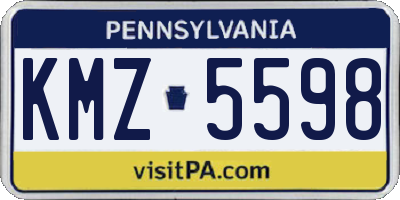 PA license plate KMZ5598