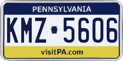 PA license plate KMZ5606