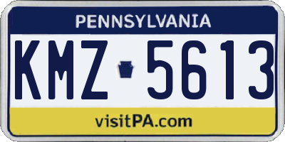 PA license plate KMZ5613