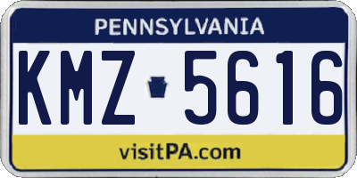 PA license plate KMZ5616