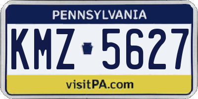 PA license plate KMZ5627