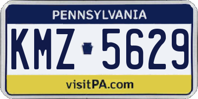 PA license plate KMZ5629