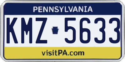PA license plate KMZ5633
