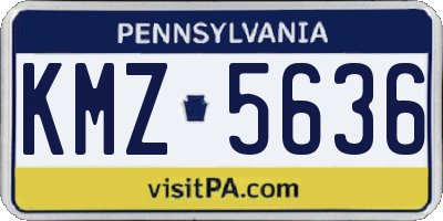 PA license plate KMZ5636