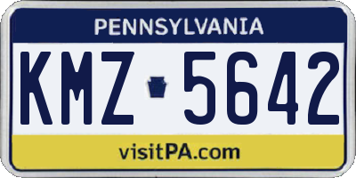 PA license plate KMZ5642