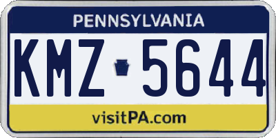 PA license plate KMZ5644