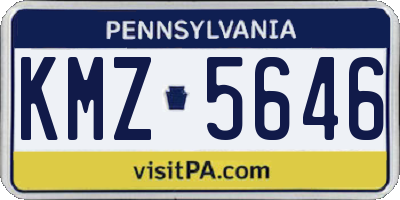 PA license plate KMZ5646
