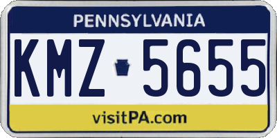 PA license plate KMZ5655