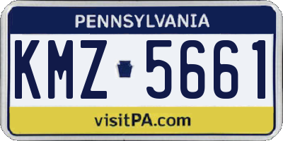 PA license plate KMZ5661