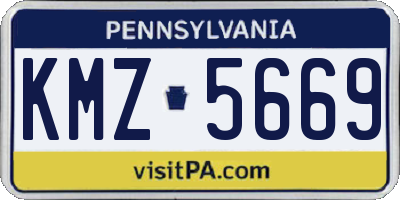 PA license plate KMZ5669