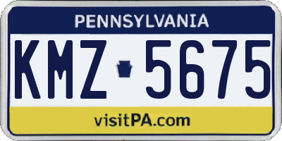 PA license plate KMZ5675