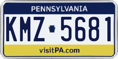 PA license plate KMZ5681