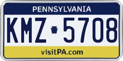 PA license plate KMZ5708