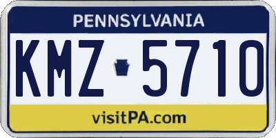 PA license plate KMZ5710