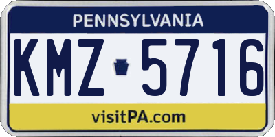 PA license plate KMZ5716