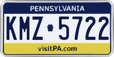 PA license plate KMZ5722