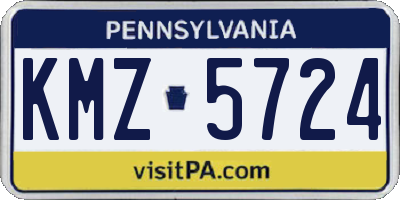 PA license plate KMZ5724