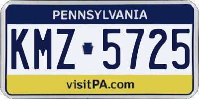 PA license plate KMZ5725