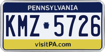 PA license plate KMZ5726