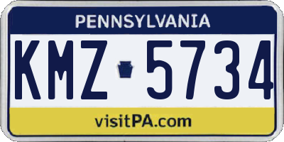 PA license plate KMZ5734
