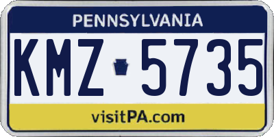 PA license plate KMZ5735