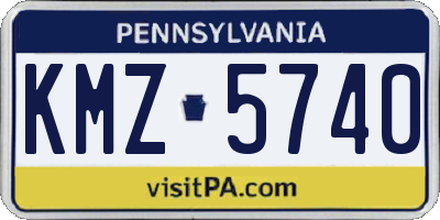 PA license plate KMZ5740